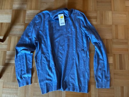 Rollkragen Pullover blau Grösse L