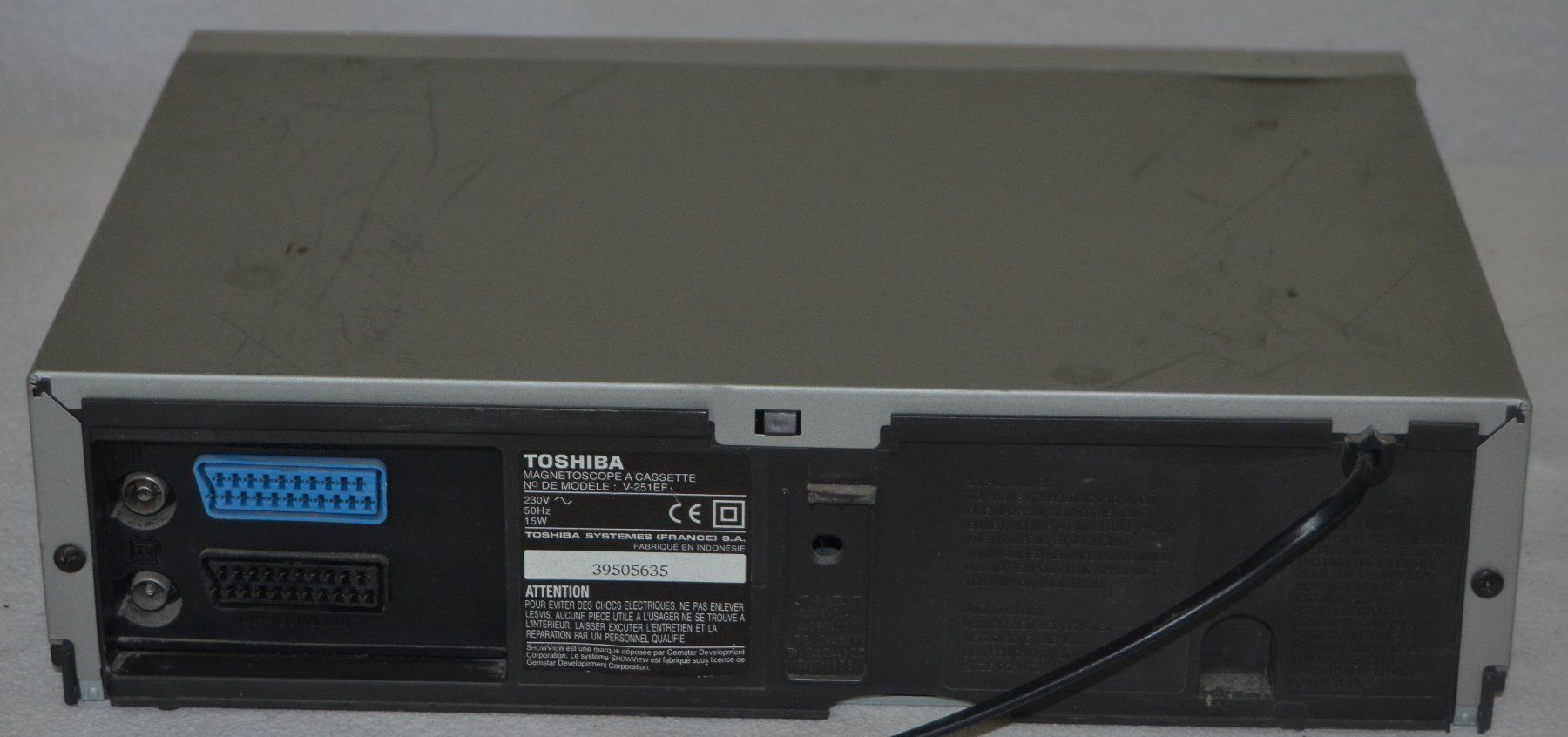 Toshiba Registratori: Toshiba V-251EF Videorecorder / magnétoscope VHS – Usato da Collonges venduto da arashee 2