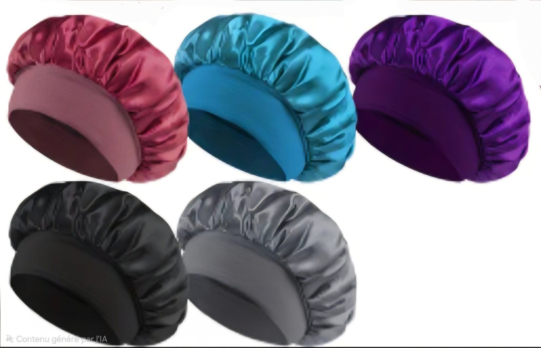 Haarschmuck: Lot de 5 bonnets élégants satinés, NEUFS – Neu und originalverpackt aus Puidoux von Mia_Bellezza