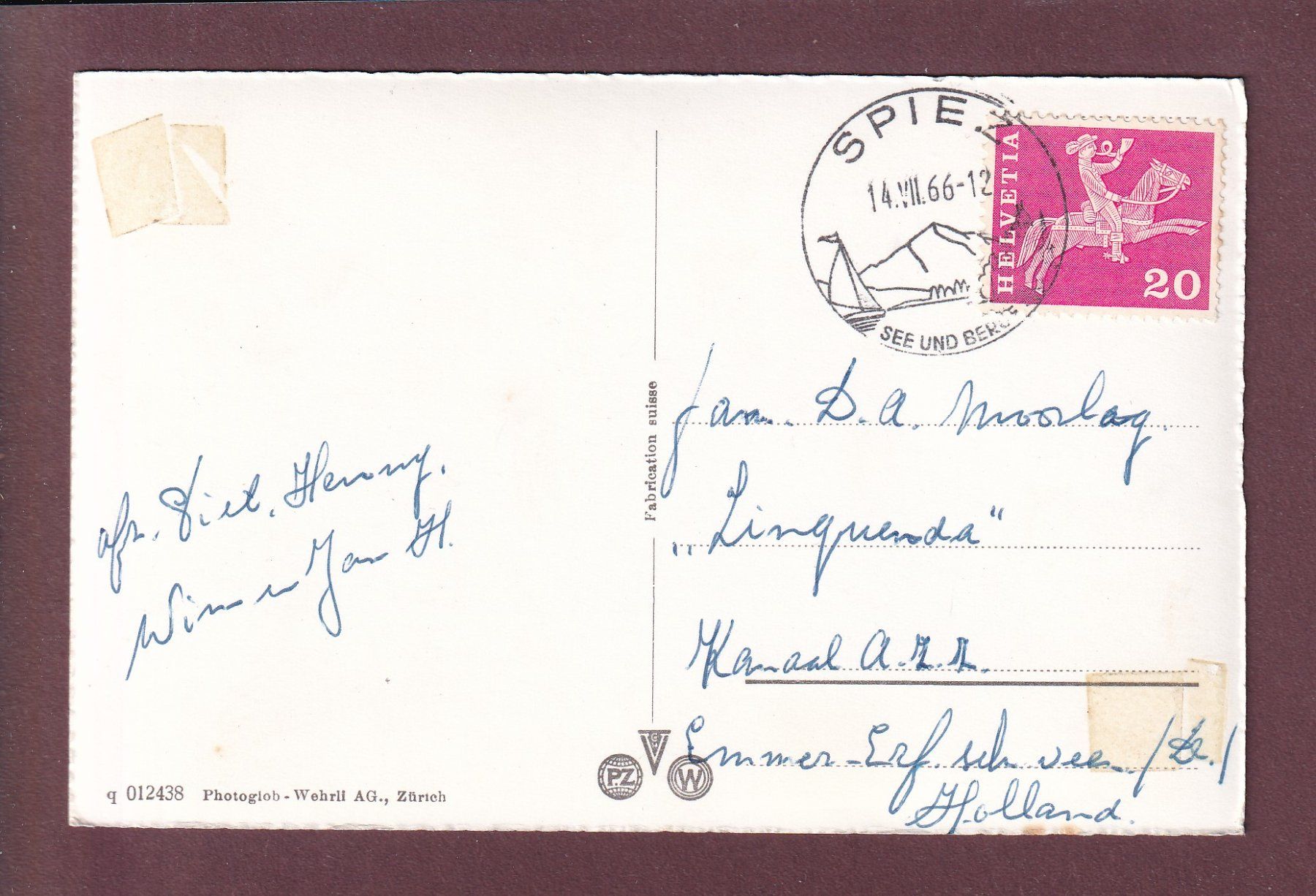 Cartes postales: BLAUSEE - Forellenzucht - 4 Bilder - 1966 – D'occasion à Pully par nicecards 1