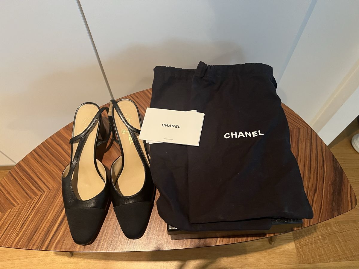 Chanel Scarpe da donna: Chanel sling back black 41 1/2 – Usato da Vevey venduto da Stef_couture 3