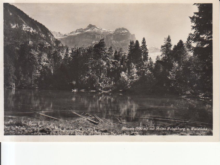 Cartoline postali: Blausee mit Felsenburg ca. 1930 – Usato da Bürglen TG venduto da StampGraf