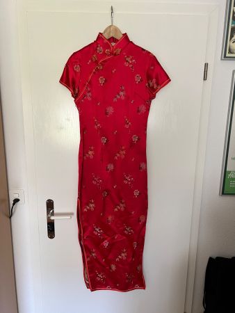 Chinesiches Kleid (Rot) Rockabilly Grösse S China Kleid