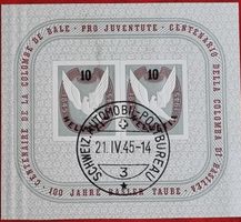 Block Schweiz: Nr. W23 - Basler Taube