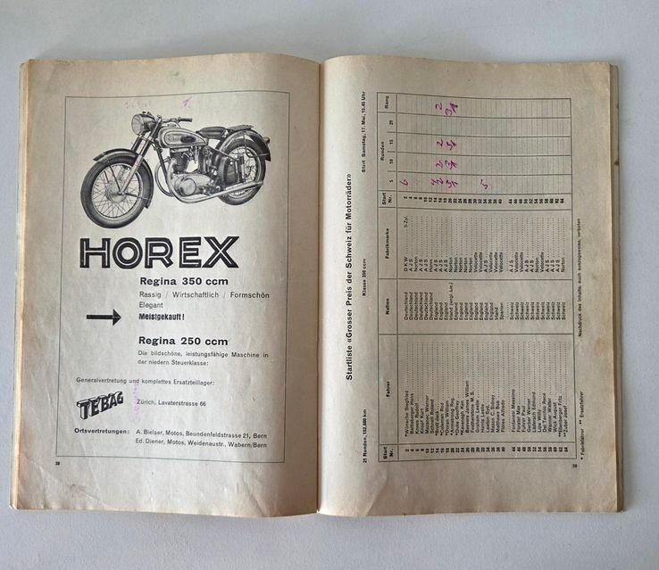 Alfa Romeo Dokumente: Programmheft Grand Prix Bern 1952 GP Schweiz Autorennen – Gebraucht aus Schenkon von Elbarto007 4