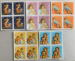 1987, PJ Viererblock Serie postfrisch (**) unter Postpreis