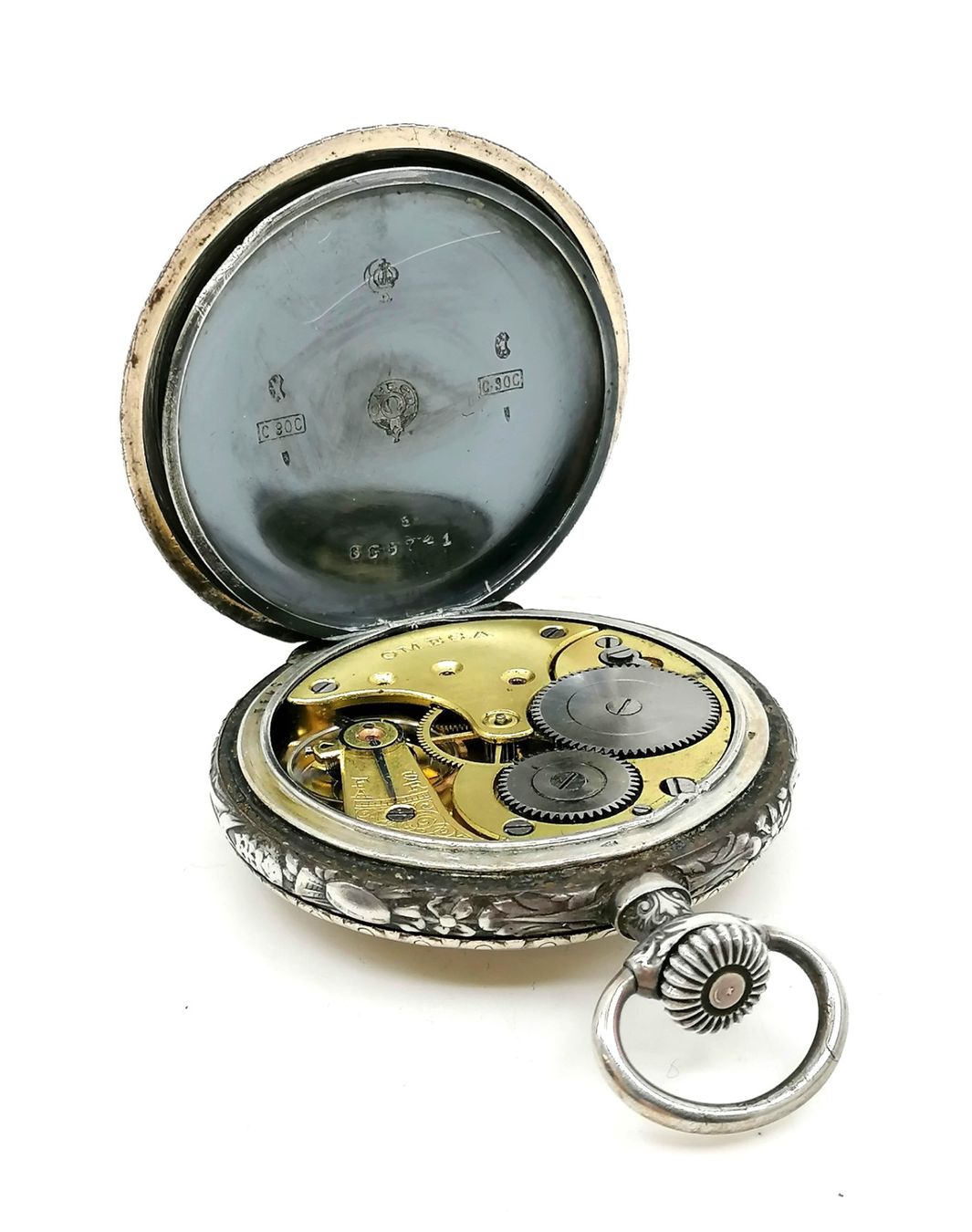 Omega Orologi: Omega Lépine Taschenuhr Silber Wanderer-Motiv – Usato da Reinach BL venduto da fliegenrolli 4