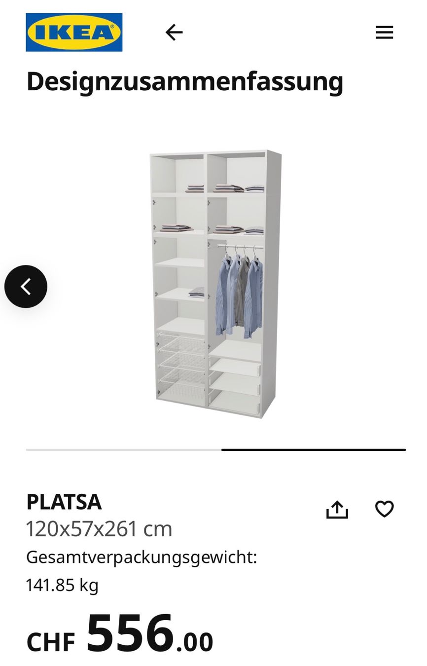 Ikea Schränke: Schrank PLATSA von IKEA – Gebraucht aus Zug von snowwhite5 2