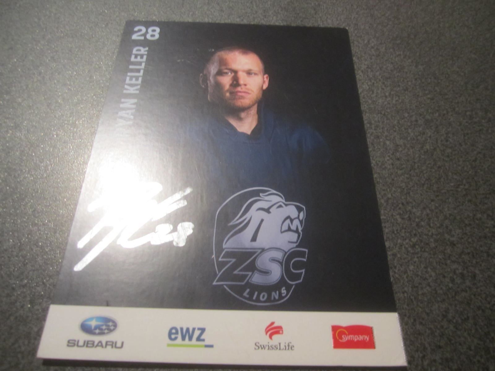 Autografi: ZSC Autogrammkarte  28 R. Keller 2015/16 – Usato da Zürich venduto da Motzkuh
