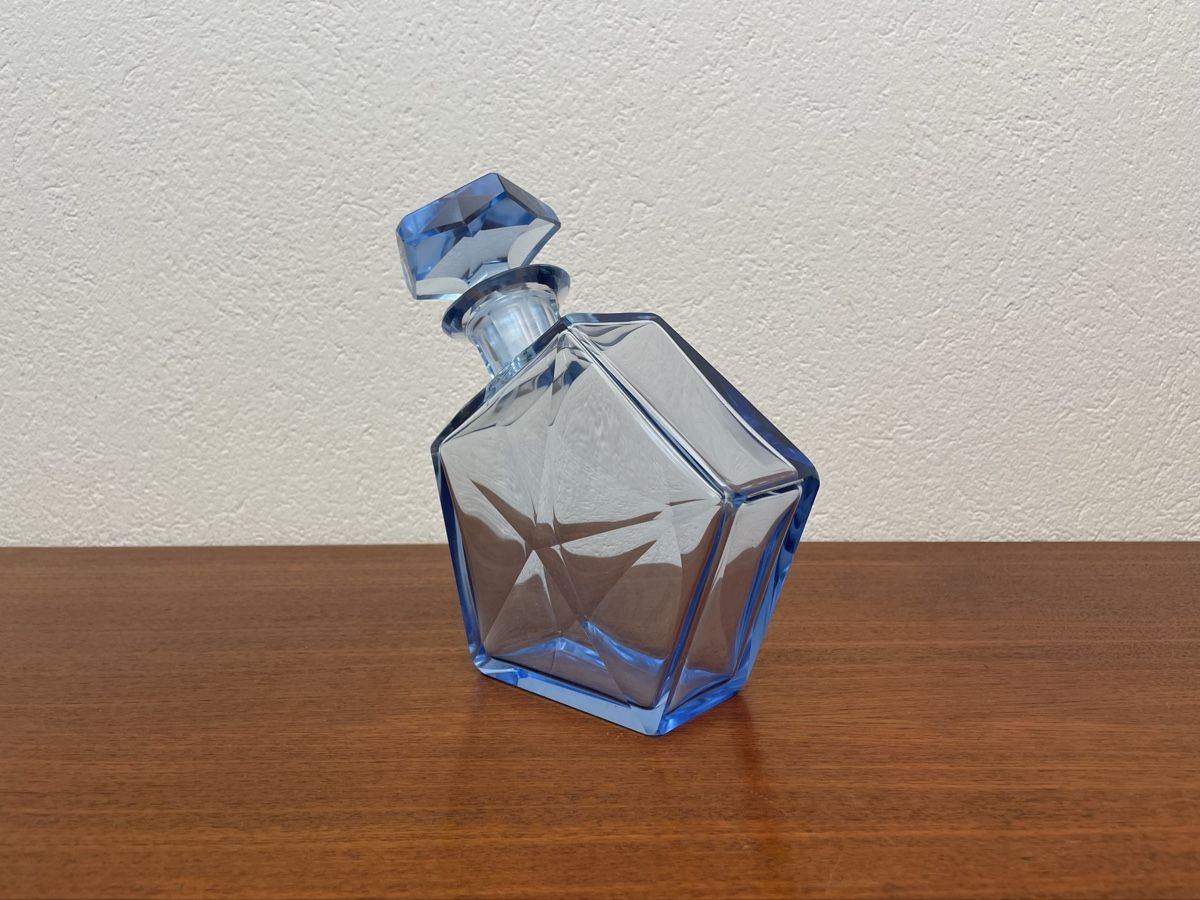 Caraffe: Vintage Glaskaraffe facettiert edle Karaffe Whiskeyflasche – Usato da Zürich venduto da Vintagewiesel 2