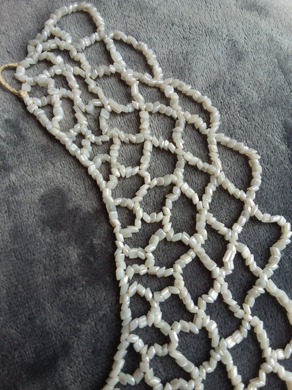 Catenine: Antiker handgestickter Perlenkragen/Kette ca 1920 – Usato da Zürich venduto da gutsan 4