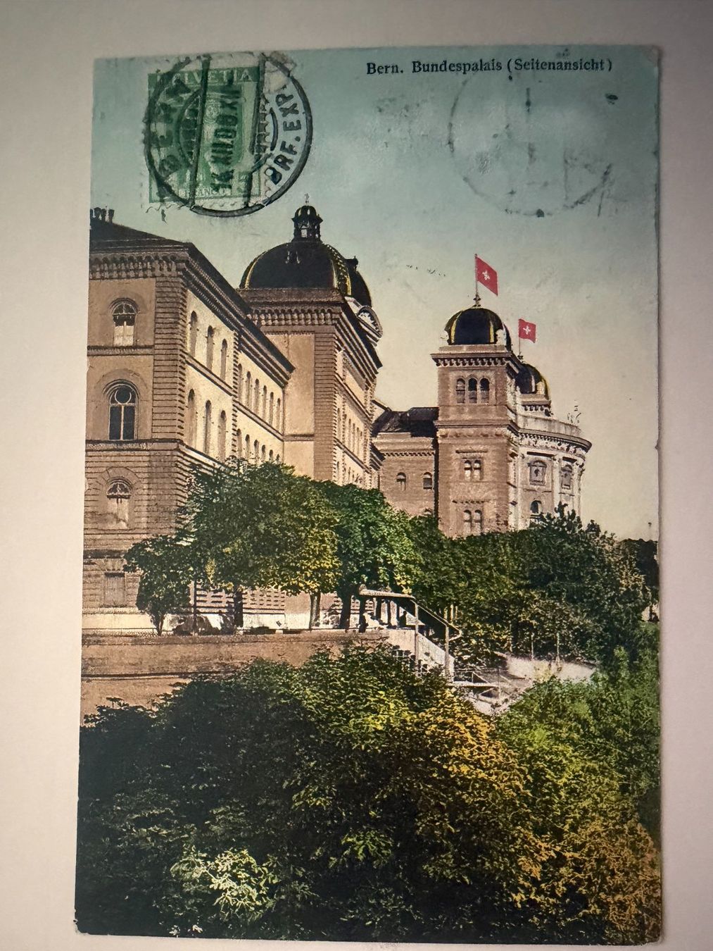 Cartoline postali: Bern -Bundeshaus 1908 (Seitenansicht) - Ansichtskarte – Usato da Tegerfelden venduto da siebenmacky