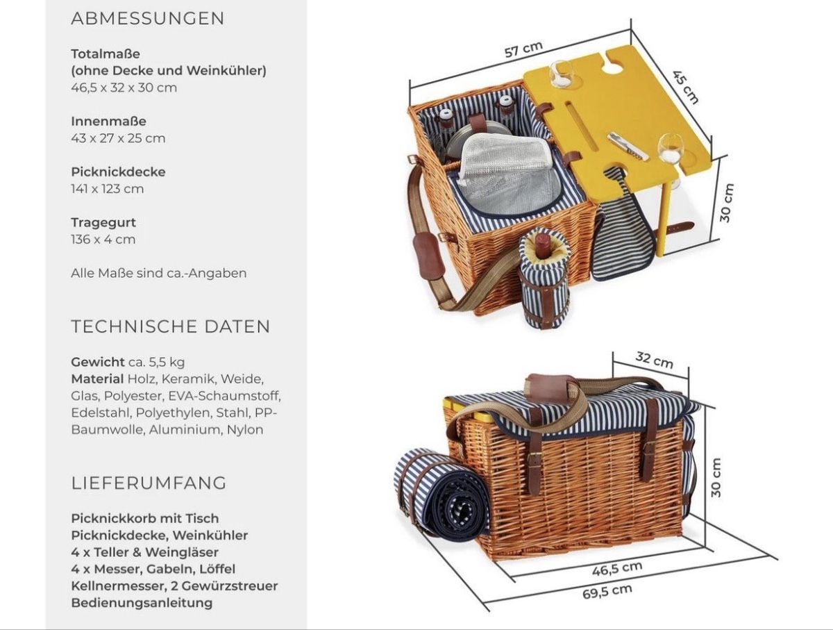 Altro per la casa: Picknicktasche – Nuovo e nell'imballaggio originale da Herisau venduto da eK61 1