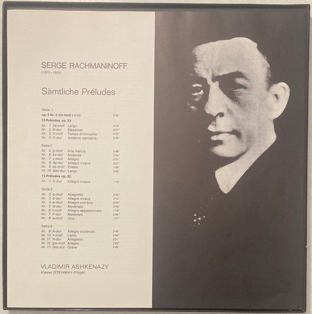 Rachmaninoff – Sämtliche Préludes (2 LP-Box-Set, Ashkenazy) (Gebraucht ...