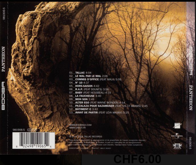 CD: CD BOOBA "PANTHEON"  QUE LE CD PAS DE POCHETTE – Usato da etoy venduto da Vinyle-is-back.com 1