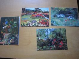 No 2 Postkarten Blumen