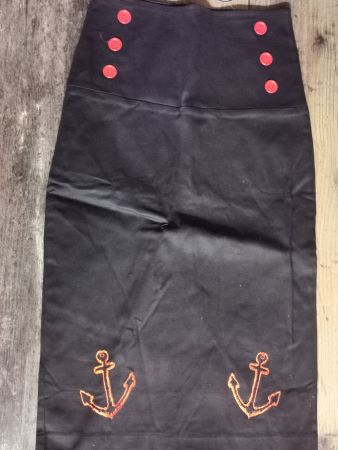 Collectif Pencil Rock Anchor *NEU*  schwarz rot Sailor