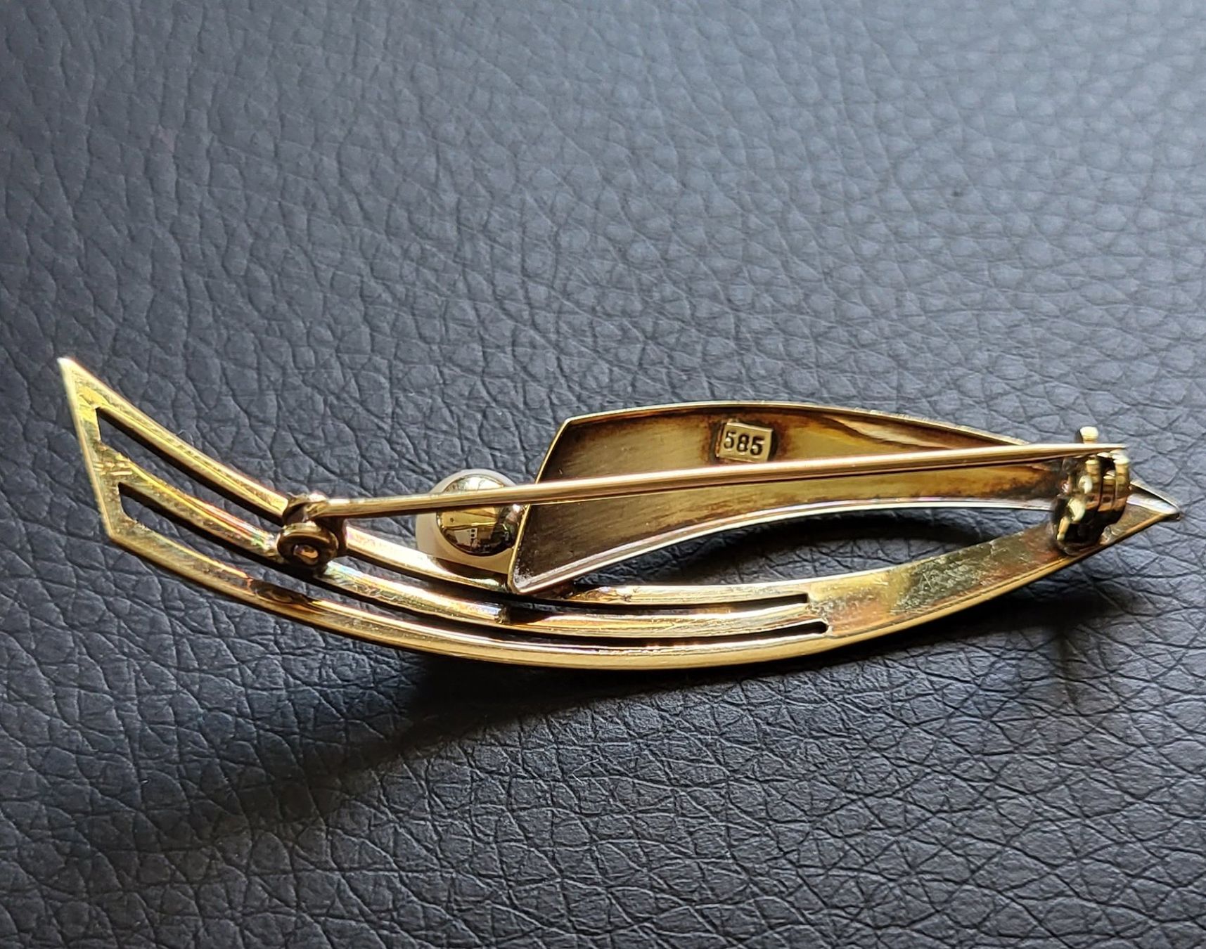 Spille & Fermagli: Gold 585 Broche Mit Perle – Usato da Wald ZH venduto da Dasilver 2