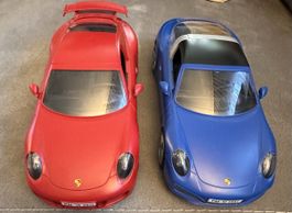 Porsche 911, 2 Stück, rot und blau, Spielzeugauto, Playmobil
