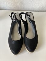 Schwarze Keilsandale von Bonita, Gr. 38