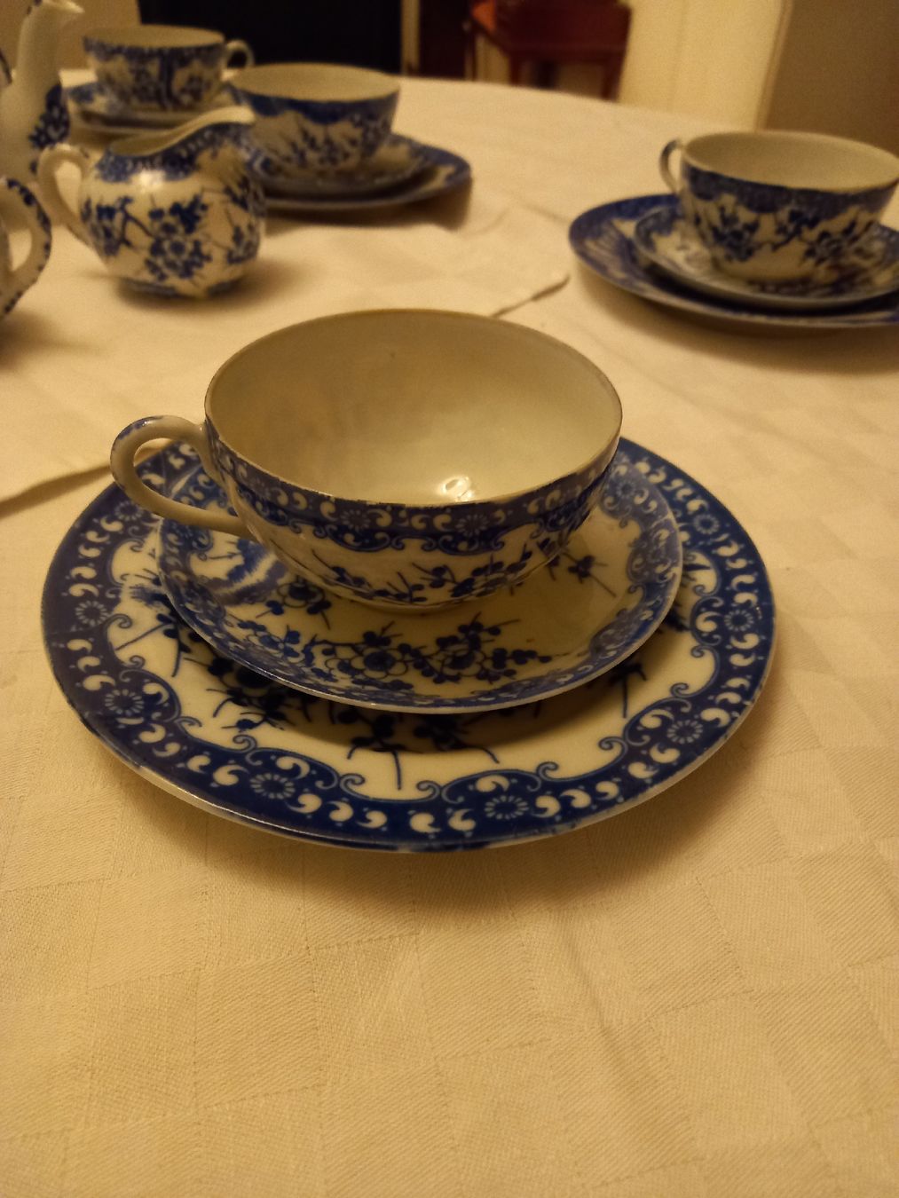 Set di piatti: 6er Antik Japanese Blau Teeset complet – Usato da Bern venduto da Imamrashed 1