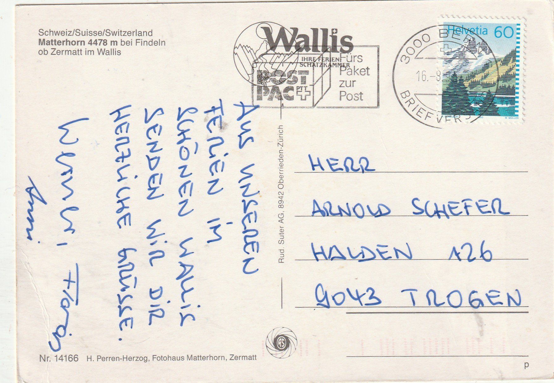 Cartoline postali: Findelen Matterhorn  Sommer – Usato da Lumbrein venduto da made02 1
