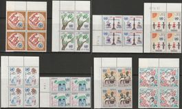 Monaco, Charte des enfants 1963, postfrische Viererblocks