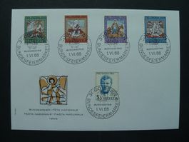 1966 Nr. B128-B132 auf FDC
