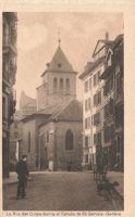 Genève la rue des Corps Saints et temple de St Gervais (GE)