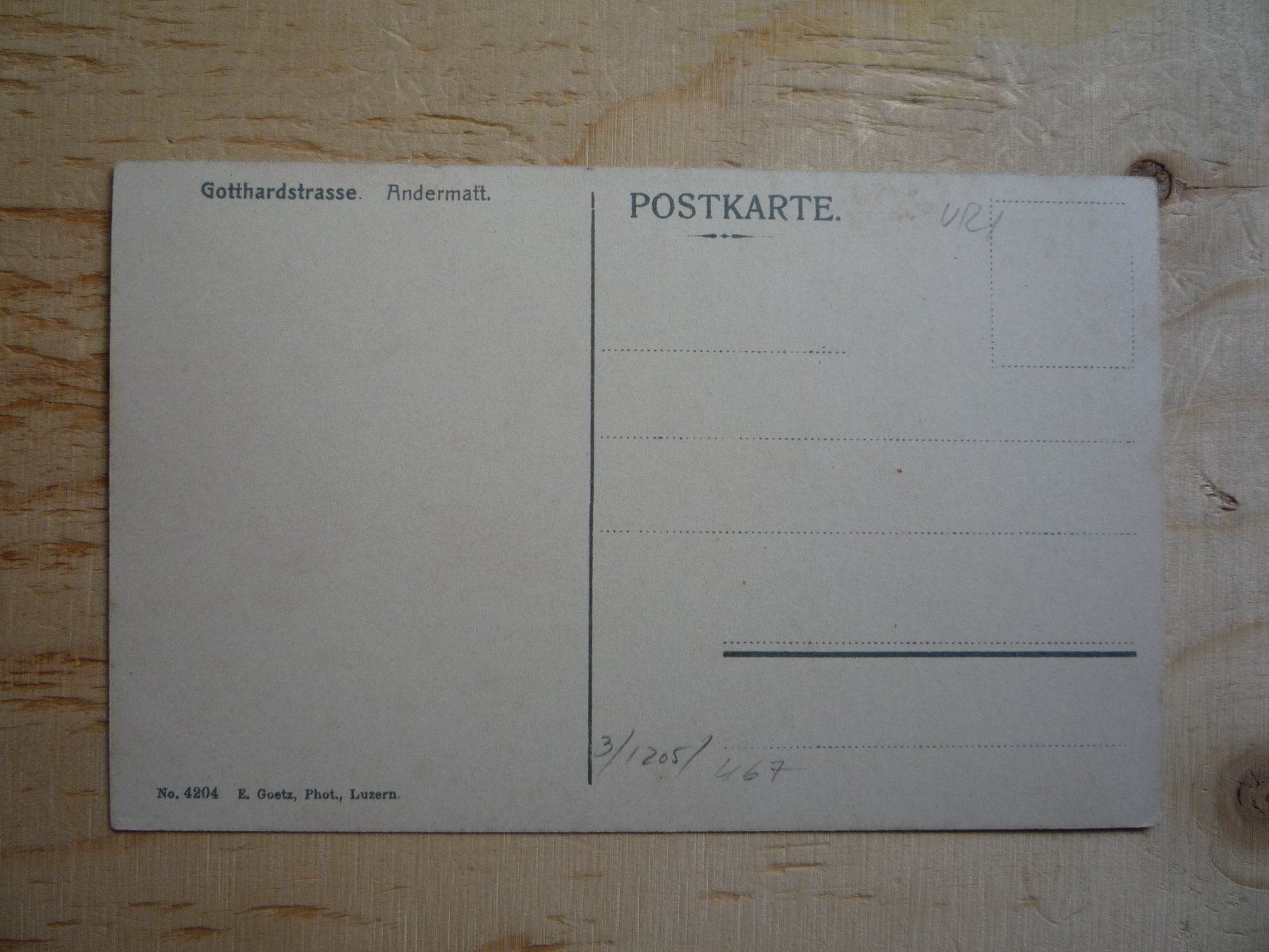 Ansichtskarten: Gottthardstrasse. Andermatt, 4204 – Gebraucht aus Rieden SG von Brockehuesli 1