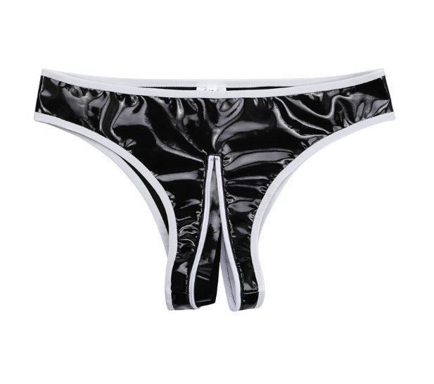 NEUER Top Lack - String schwarz-weiss Gr. S - 2021025 (Neu (gemäss ...