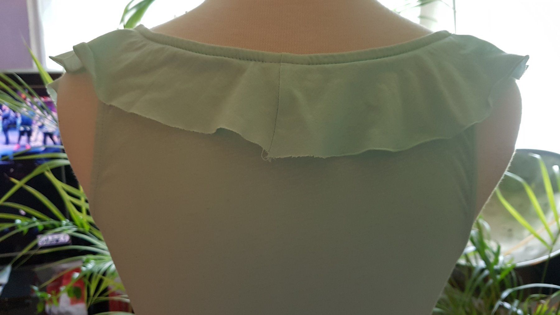 Zebra Top: Mintfarbenes Baumwolltop mit Print – Usato da Oberengstringen venduto da Asteroid56 5
