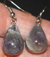 Ohrringe L-8657 – Amethyst Tropfen 2x1,3cm 1 Paar