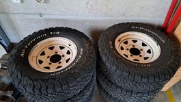 6 BFGoodrich All-Terrain auf Stahlfelgen