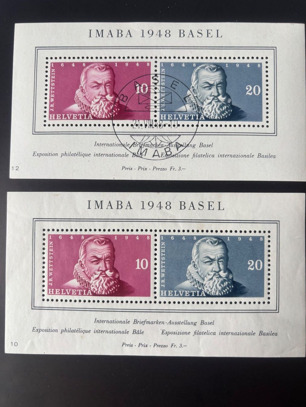 Tutti i francobolli: CH1948 - IMABA Basel Oblitéré + ** - Zu W31 – Usato da Bulle venduto da Claude1630