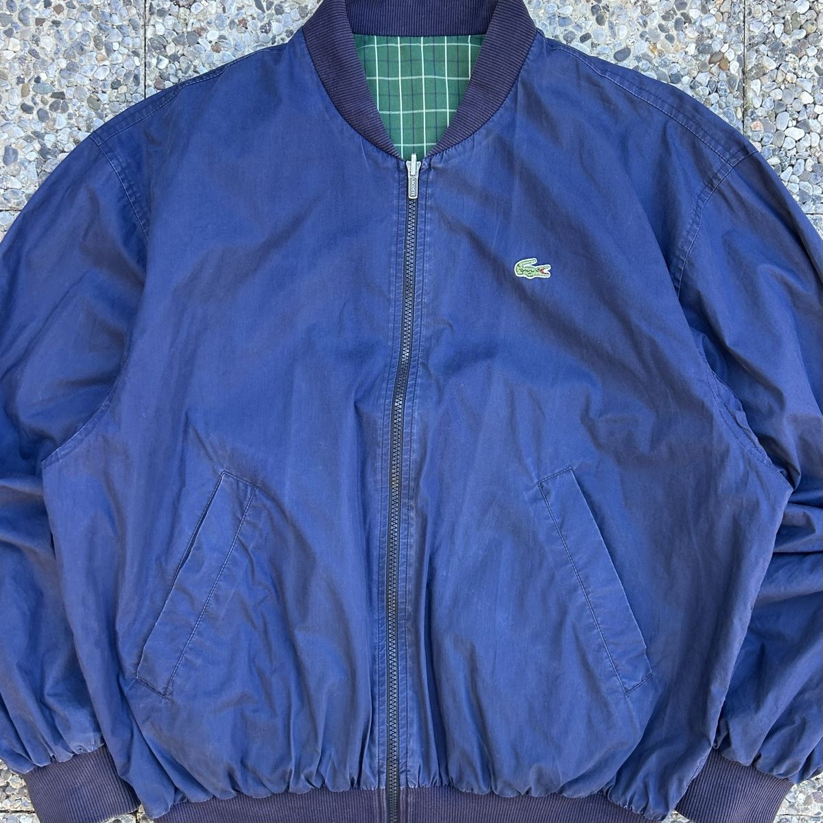 Lacoste Giacche: Vintage Lacoste Reversible Bomber Jacket – Usato da brent venduto da fukusapes 1