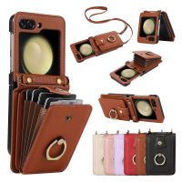 🤩 Z Flip 4 5 6 Hülle Brieftasche mit Band