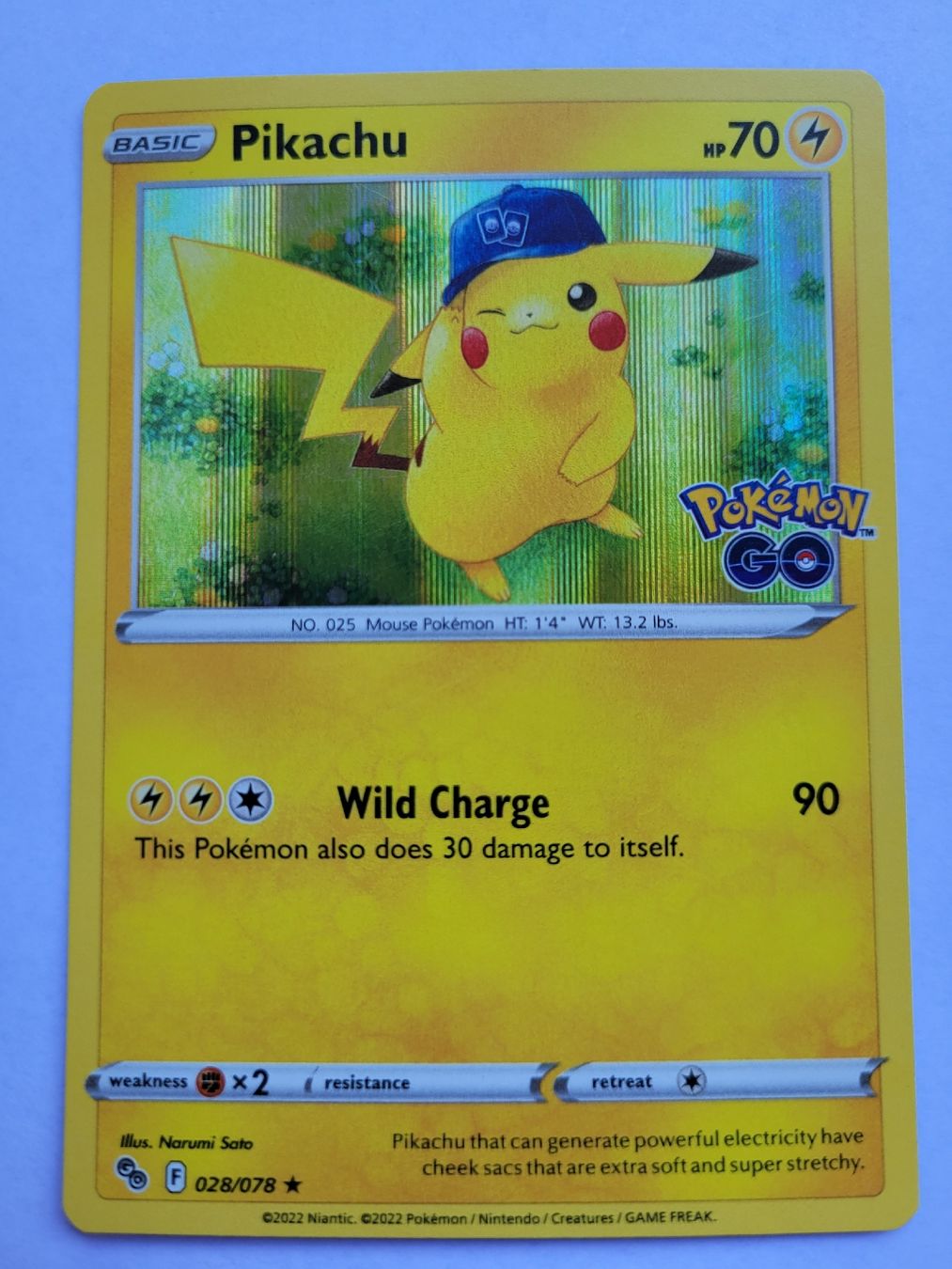Pokémon Carte collezionabili: 2022 Pokemon GO 028 Pikachu  Holo  – Nuovo (secondo la descrizione) da Basel venduto da dhe_qbg8 2