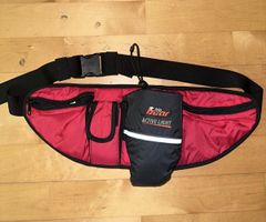 Ceinture de promenade/randonnée pour chien avec porte-gourde