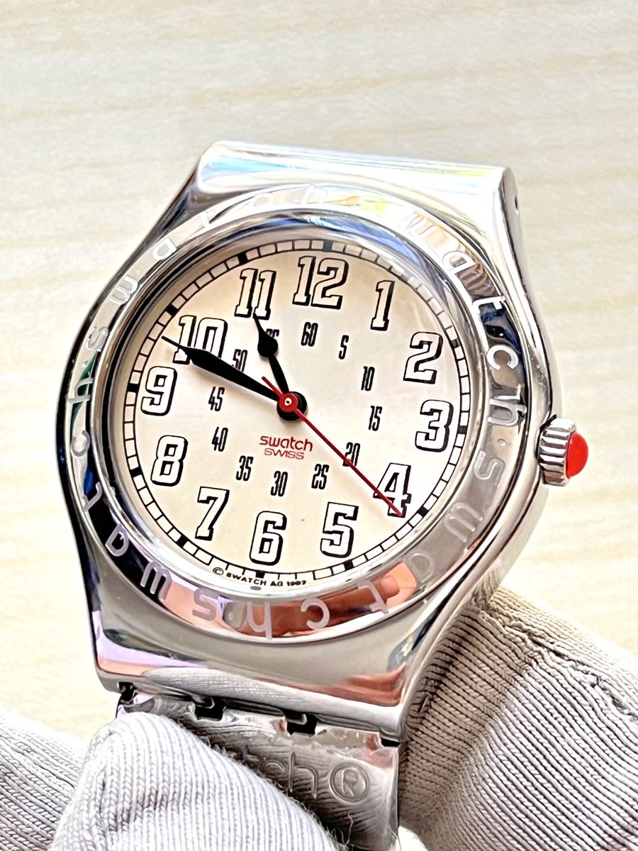 Swatch Orologi: Swatch Armbanduhr Edelstahl mit Datum  – Usato da Grenchen venduto da chththl 3