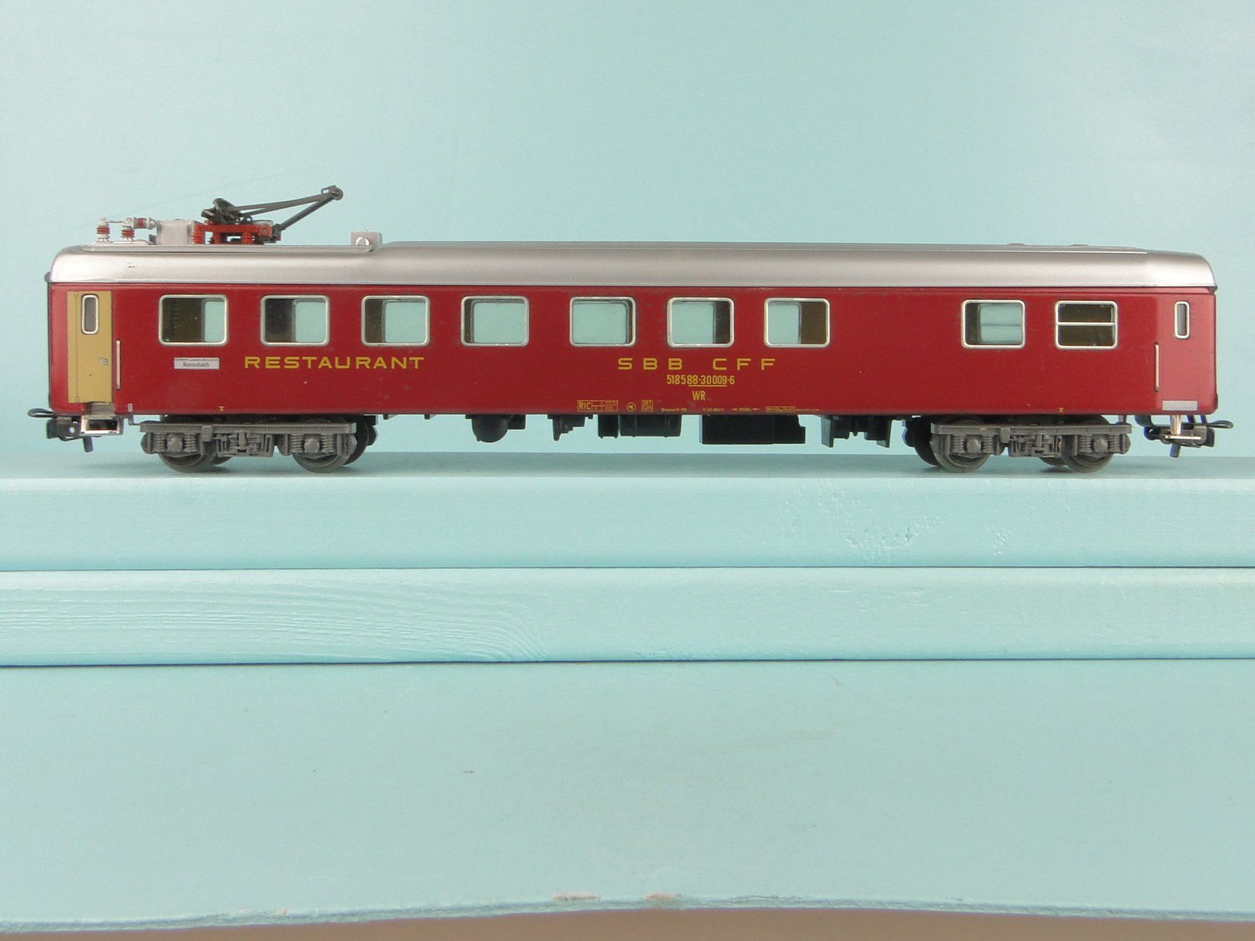 Märklin Modellini di ferrovie: Märklin 4068 SBB Restaurant, Blech – Usato da Bülach venduto da cann11 1