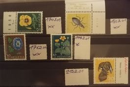 3078) Lot von 5 Abarten alle beschrieben 4x postfrisch 1x *