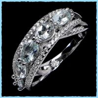 ♛ Aquamarin 925 Silberring
