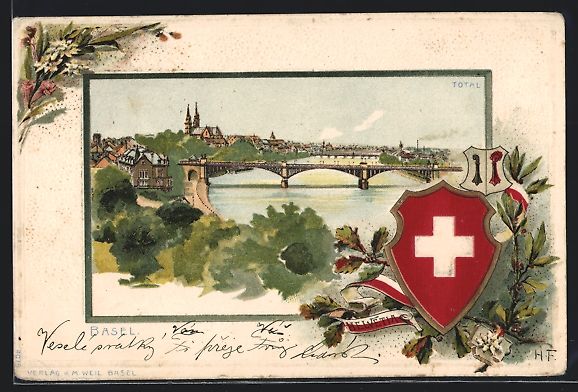 Cartoline postali: Passepartout-Lithographie Basel, Totalan – Usato da Berlin venduto da bartko-reher