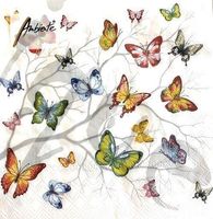 Serviette colorful butterflies (1262) 2Stk.