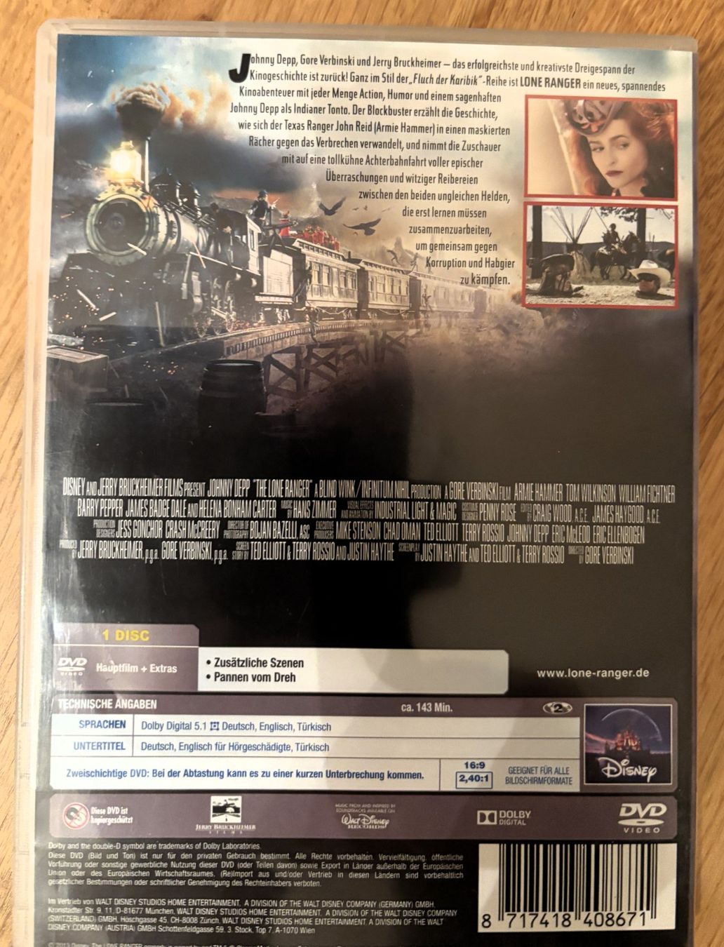Tutti i DVDs: DVD: The Lone Ranger - Johnny Depp – Usato da Riehen venduto da martinaaebersold 1