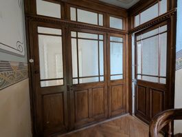Eingangstür Portal Ätzglas inkl Rahmen von 1890