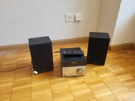 Sony Mini Anlage mit 2 Lautsprechern und Fernbedienung