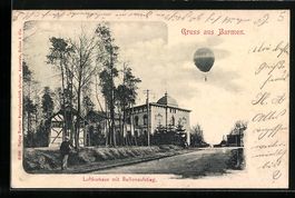 Barmen, Luftkurhaus mit Ballon-Aufstieg