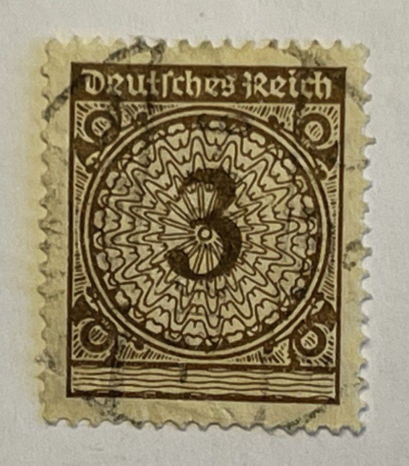 Tutti i francobolli: Deutsches Reich 3 Mark Briefmarke – Usato da Oftringen venduto da Vucki